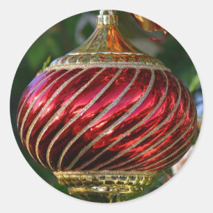 Xmas Ornament Classic Round Sticker