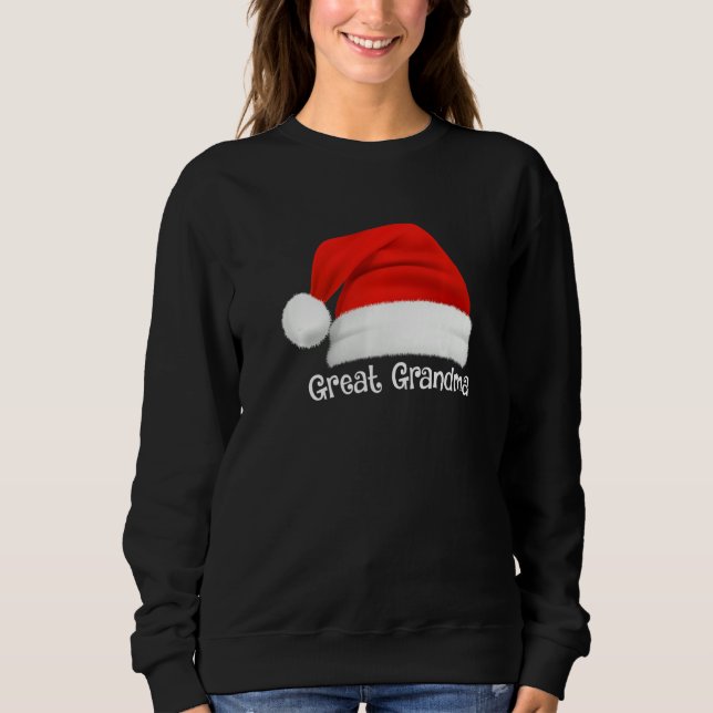 Xmas Pajama Group Matching Great Grandma Christmas Sweatshirt (Front)