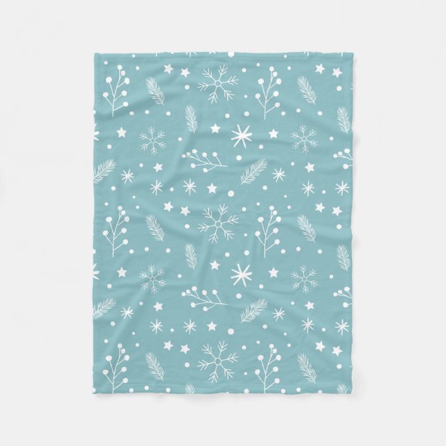 Xmas Party Decor Fleece Blanket (Front)