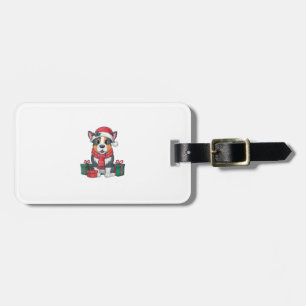 Xmas Party Decoration Santa Australian Cattle Dog Luggage Tag