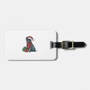 Xmas Party Decoration Santa Cane Corso Dog Christm Luggage Tag