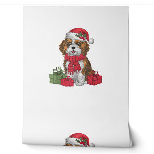 Xmas Party Decoration Santa Havanese Dog Christmas Wallpaper