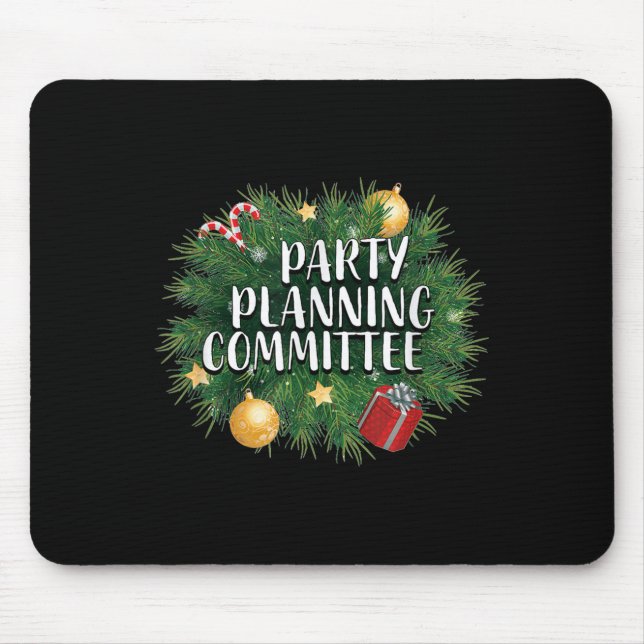 Xmas Party Planning Tees &amp; Aparel _ Red Party  Mouse Pad (Front)
