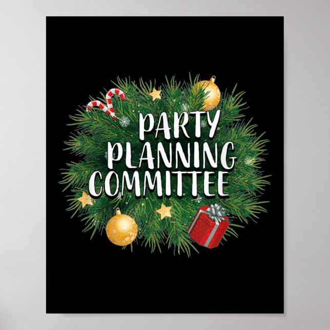 Xmas Party Planning Tees &amp; Aparel _ Red Party  Poster (Front)