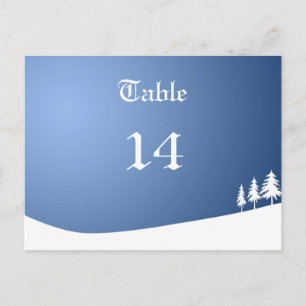 Xmas party table number postcard