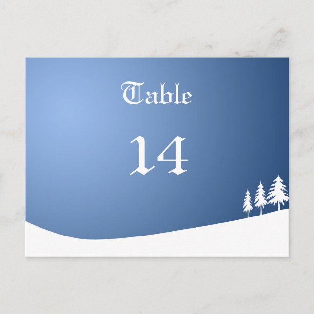 Xmas party table number postcard (Front)