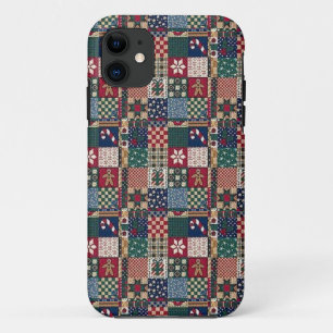 xmas patchwork iPhone 11 case