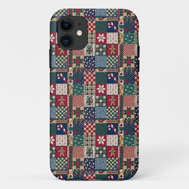 xmas patchwork Case-Mate iPhone case (Back)
