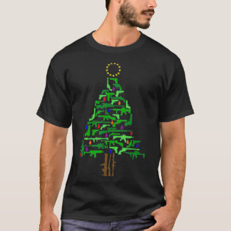 Xmas Patriotic 2nd Amendment Gun Christmas Tree  T-Shirt