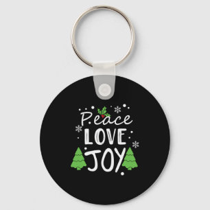 Xmas Peace Love Joy Key Ring