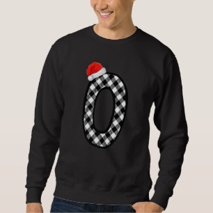 Xmas Plaid Capital Letter O Santa Monogram Christm Sweatshirt