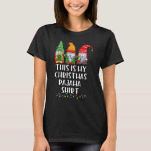 Xmas Plaid Three Gnome This Is My Christmas Pajam T-Shirt