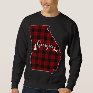 Xmas Presents for Mum Dad Red Plaid Deer Tree Geor Sweatshirt