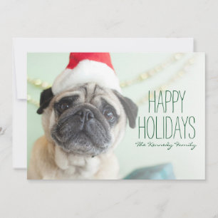 Xmas Pug Holiday Card