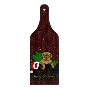 XMas Puppy Cutting Board