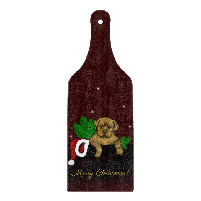 XMas Puppy Cutting Board (Front)