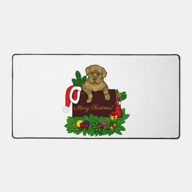 XMas Puppy Desk Mat (Front)