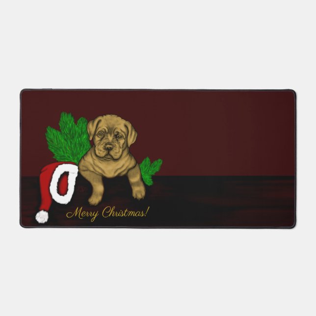 XMas Puppy Desk Mat (Front)