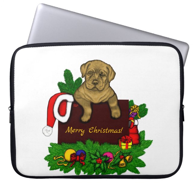 XMas Puppy Laptop Sleeve (Front)