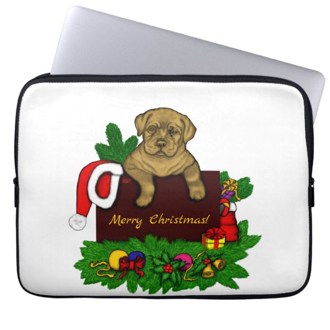 XMas Puppy Laptop Sleeve (Front)