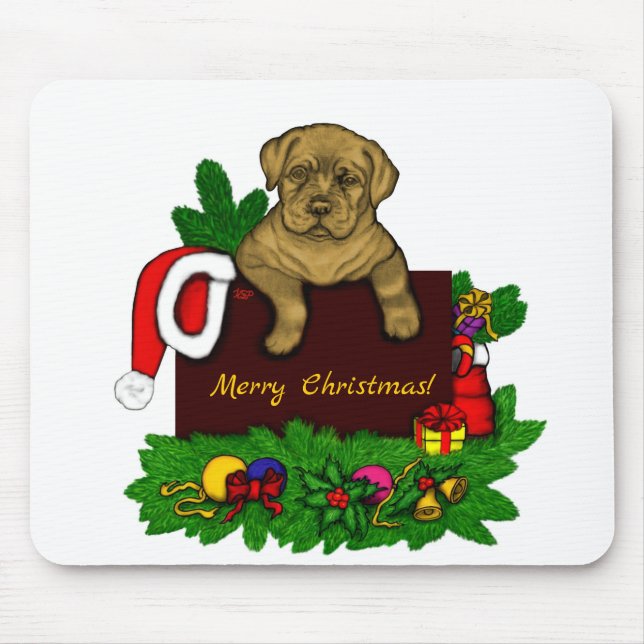 XMas Puppy Mouse Pad (Front)