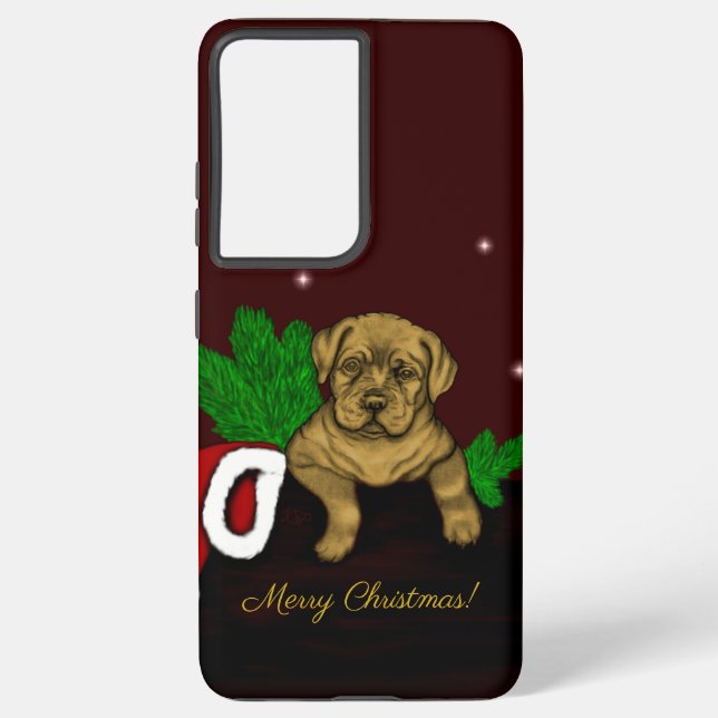 XMas Puppy Samsung Galaxy S21 Ultra Case (Back)