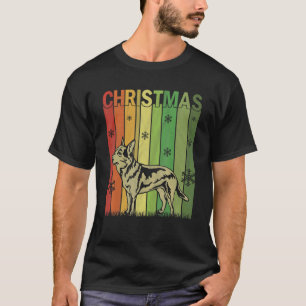 Xmas Pyjamas Matching Retro Australian Cattle Dog T-Shirt