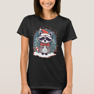 Xmas Racoon Santa on Christmas Racoon T-Shirt