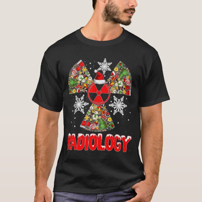 Xmas Radiology Christmas Radiologist Xray Tech Cut T-Shirt (Front)