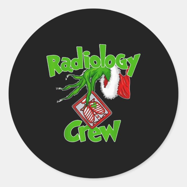 Xmas Radiology Christmas Radiologist Xray Tech Fun Classic Round Sticker (Front)