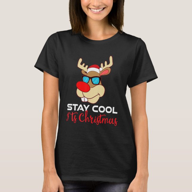 xmas red nosed reindeer family Pajama christmas wi T-Shirt (Front)