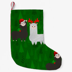 xmas reindeer alpacas small christmas stocking