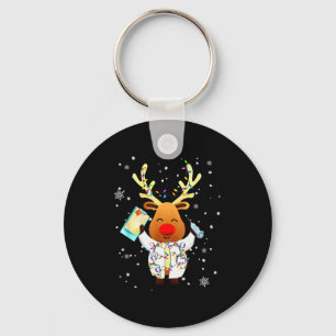 Xmas Reindeer Doctor Reindeer Lover Funny Christma Key Ring