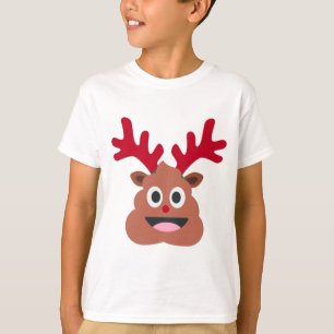 xmas reindeer poo emoji T-Shirt