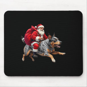 Xmas Santa Australian Cattle Dog Christmas  Mouse Pad