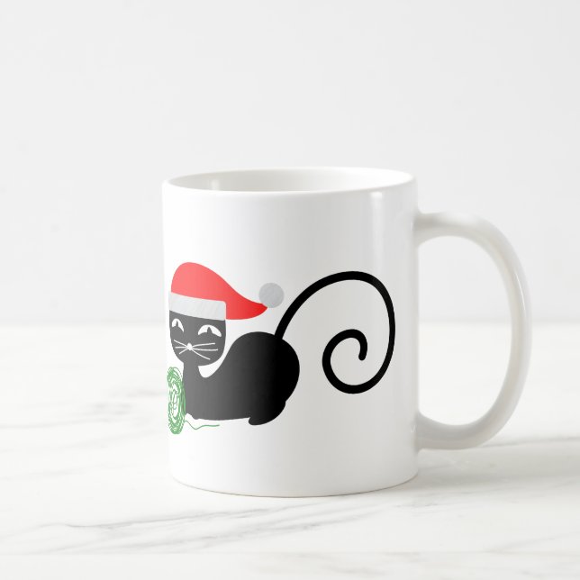 xmas santa cat coffee mug (Right)