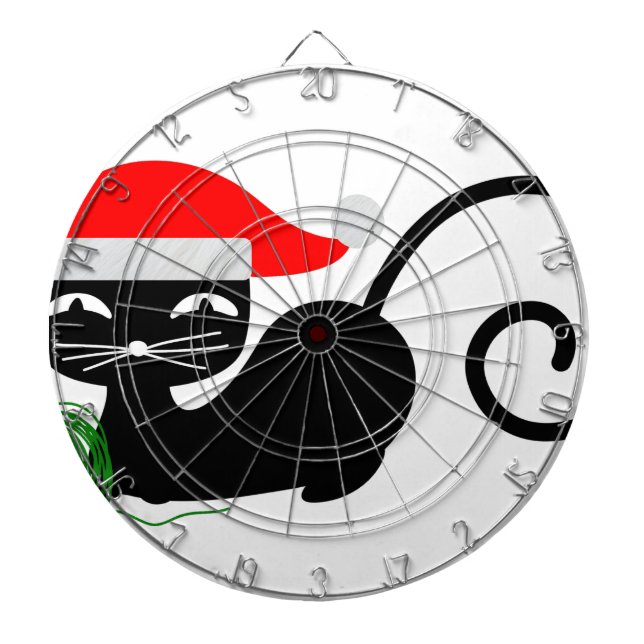 xmas santa cat dartboard (Front)