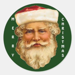 Xmas Santa Claus Christmas Season Classic Round Sticker