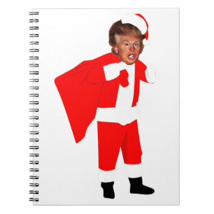 xmas santa donald trump notebook