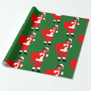 xmas santa donald trump wrapping paper