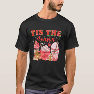 Xmas Santa Gingerbread Tis The Season Cake Christm T-Shirt