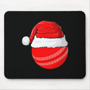 Xmas Santa Hat Christmas Cricket Mouse Pad