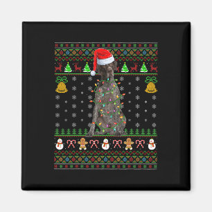 Xmas Santa Hat German Shorthaired Pointer Dog Ugly Magnet