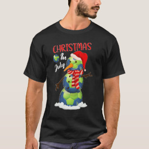   Xmas Santa Hat Handball Snowman Christmas In Jul T-Shirt