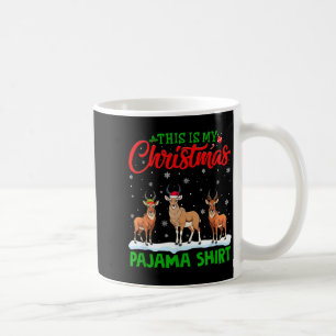 Xmas Santa Hat Reindeer Antelope Christmas Pajama Coffee Mug