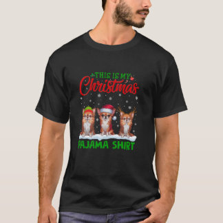 Xmas Santa Hat Reindeer Chihuahua Dog Christmas Pa T-Shirt