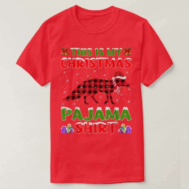 Xmas Santa Hat This Is My Fo Christmas Pajama  T-Shirt (Design Front)