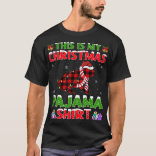 Xmas Santa Hat This Is My Frog Christmas Pajama T-Shirt
