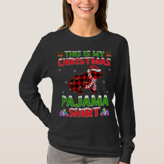 Xmas Santa Hat This Is My Frog Christmas Pajama T-Shirt