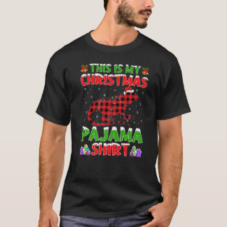 Xmas Santa Hat This Is My Iguana Christmas Pajama T-Shirt